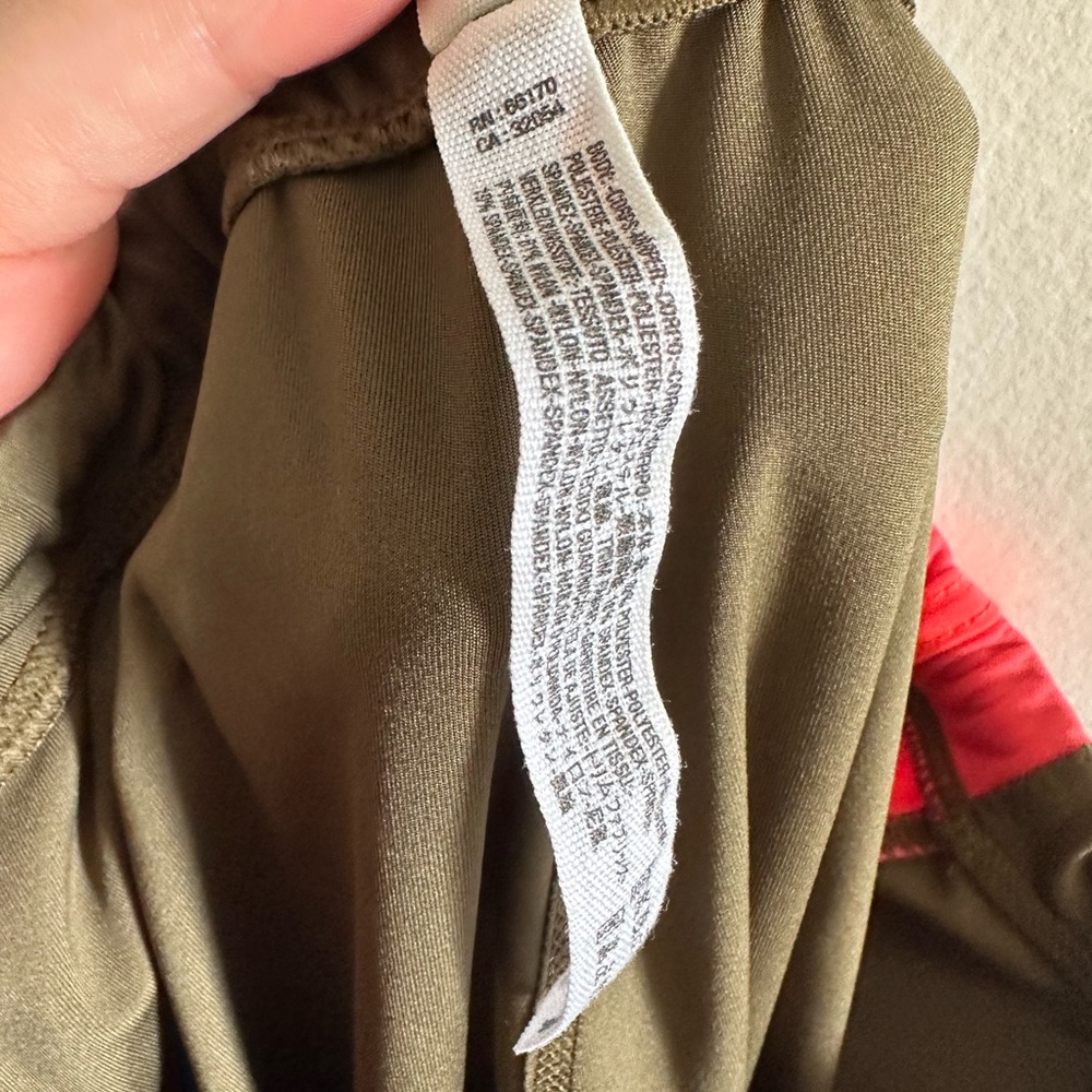 Free People FP Movement Green/Pink Stripe Zipper Side Leggings size Small EUC - Picture 12 of 12